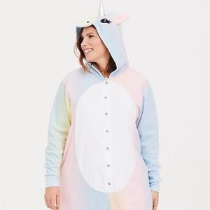 Super cute torrid unicorn onesie pajamas.